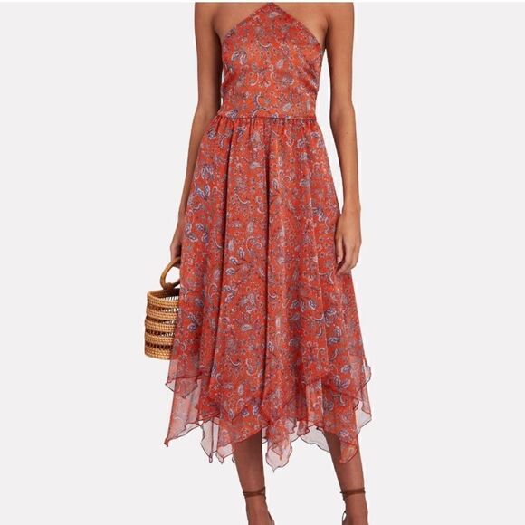 MISA Adele Dress in Aranciatta Paisley FLAWED SMALL - Picture 4 of 15